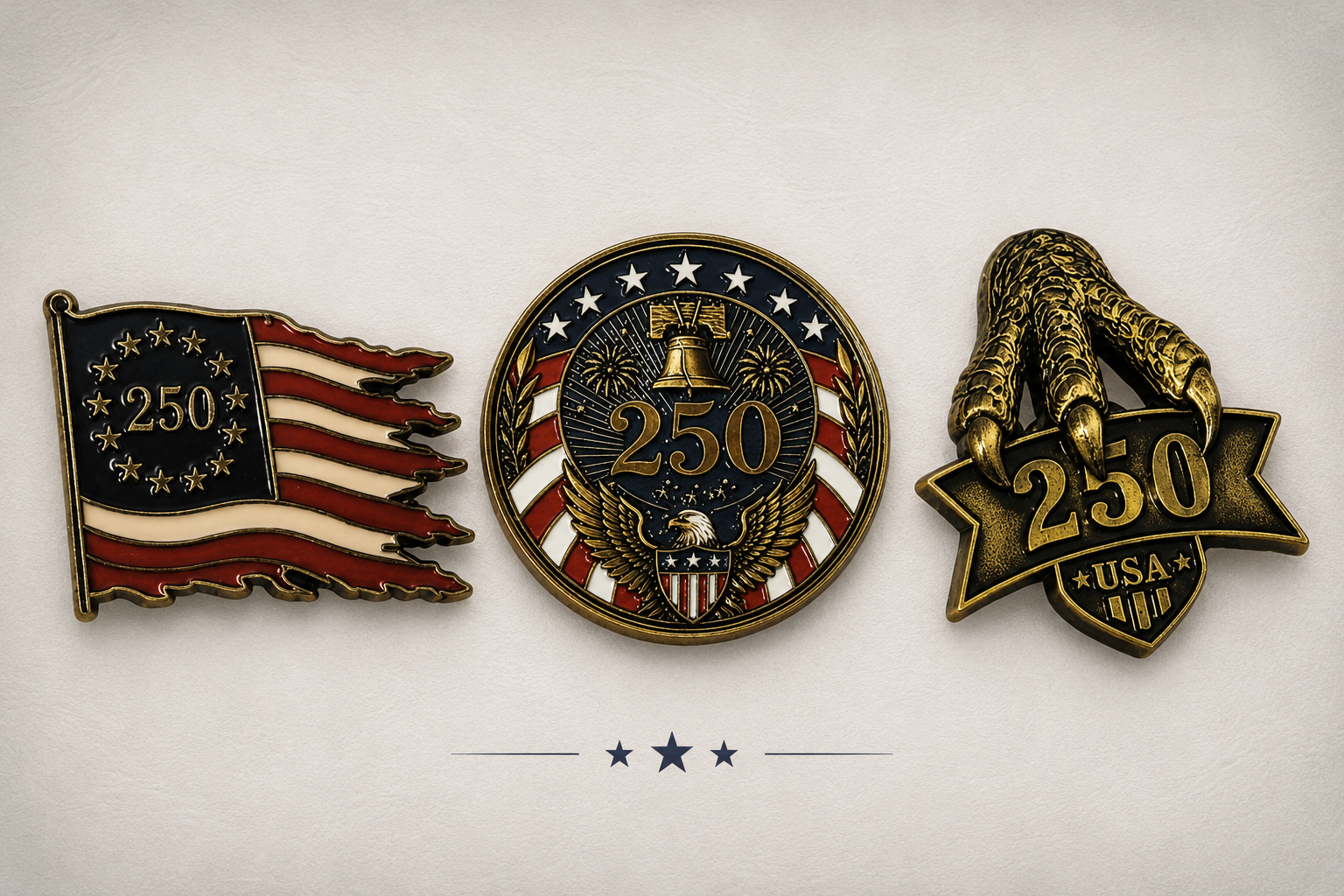 America 250th 3-Pin Collectors Set - Limited Edition