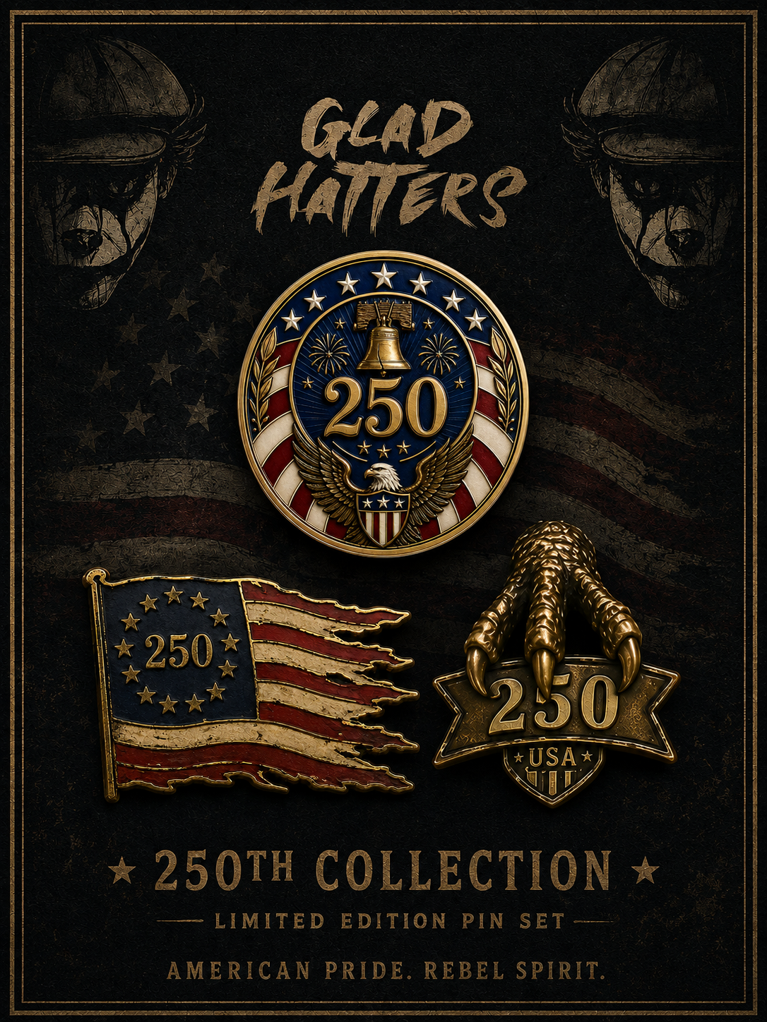 America 250th 3-Pin Collectors Set - Limited Edition